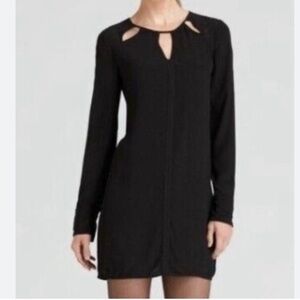 BCBGMaxAzria Black Long Sleeve Sheath Dress